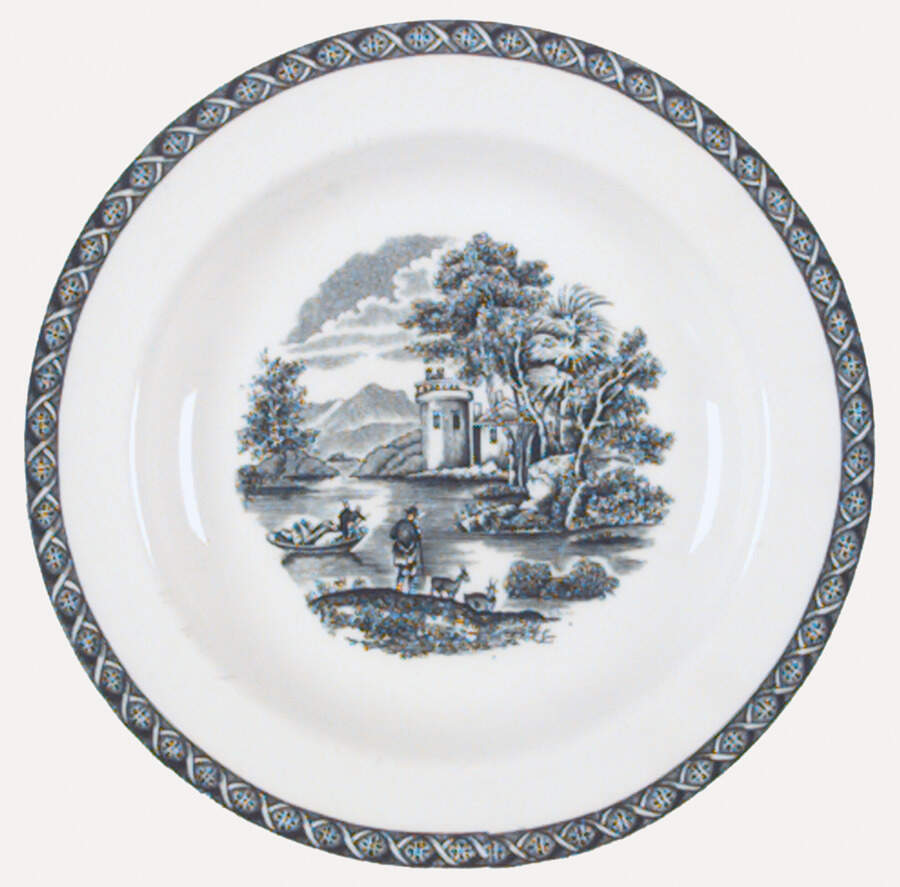 Lugano Black Bread & Butter Plate by Wedgwood-1
