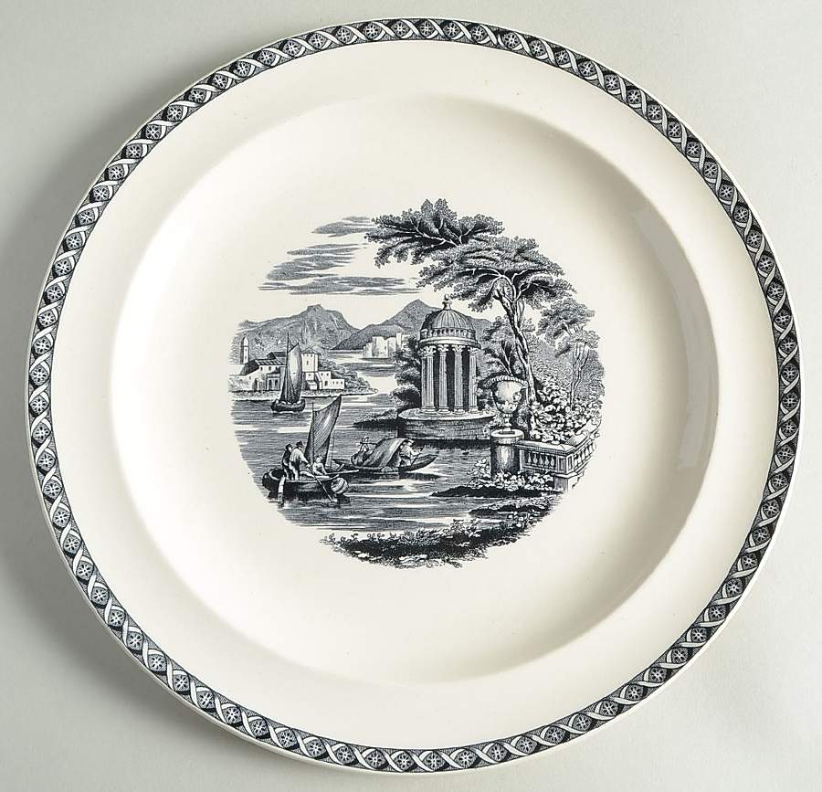 Lugano Black Dinner Plate by Wedgwood-1