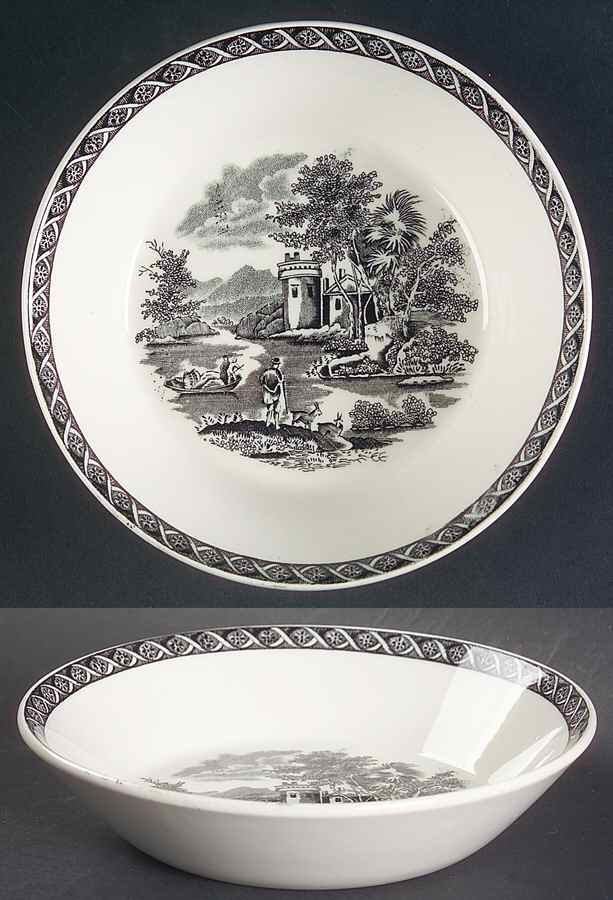 Lugano Black Fruit/Dessert (Sauce) Bowl by Wedgwood-1