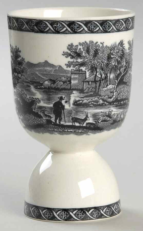 Lugano Black Double Egg Cup by Wedgwood-1