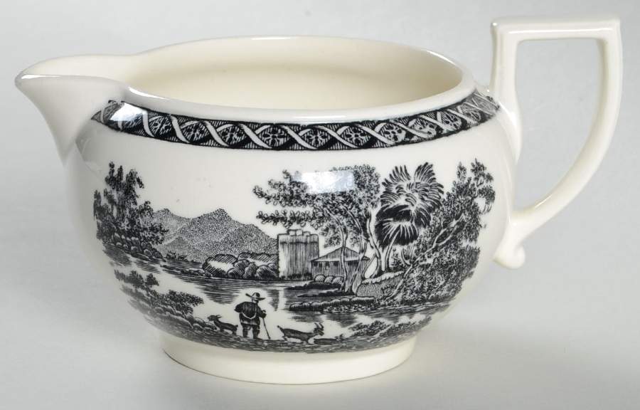 Lugano Black 146 Shape Creamer by Wedgwood-1