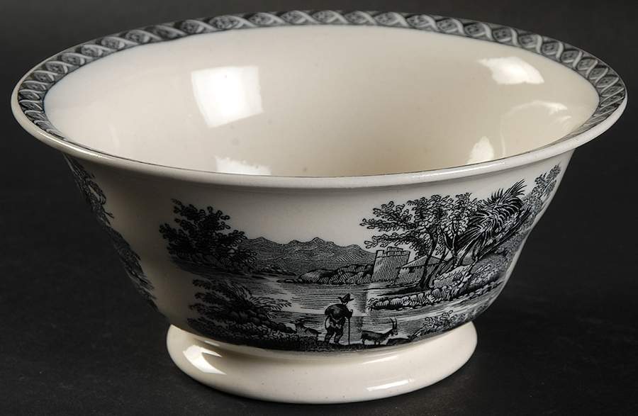 Lugano Black Open Sugar Bowl by Wedgwood-1