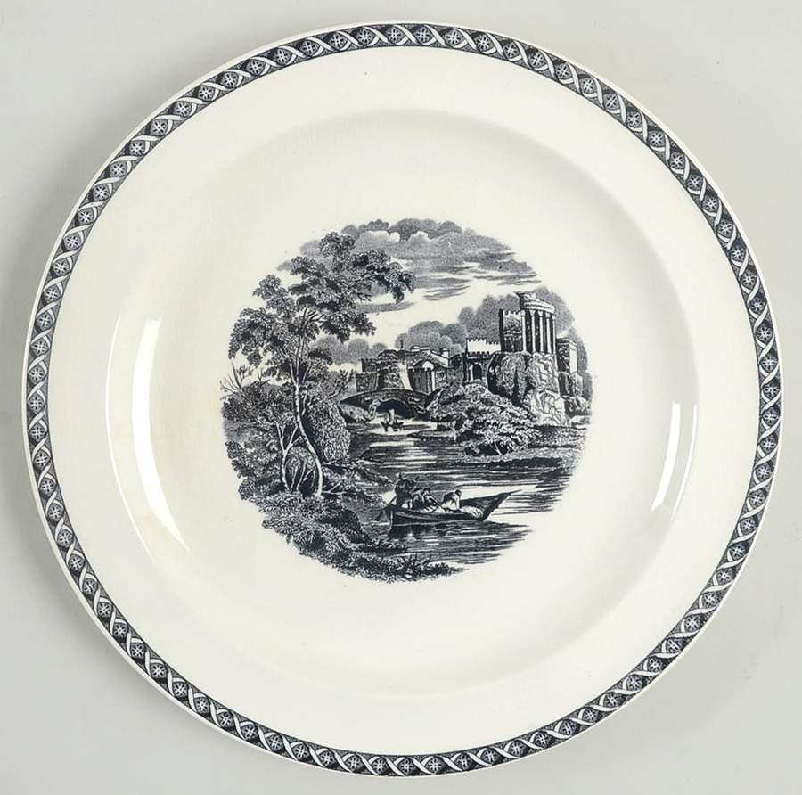 Lugano Black Dinner Plate by Wedgwood-1
