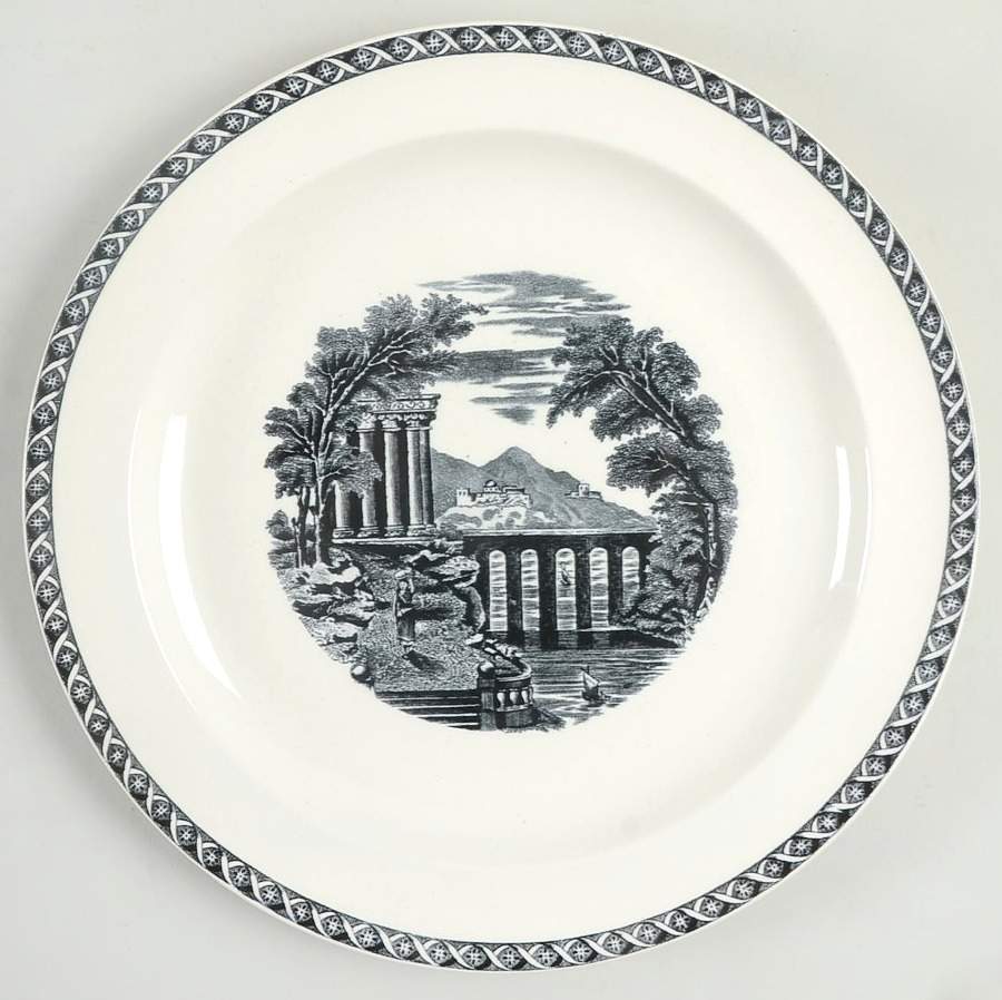 Lugano Black Dinner Plate by Wedgwood-1