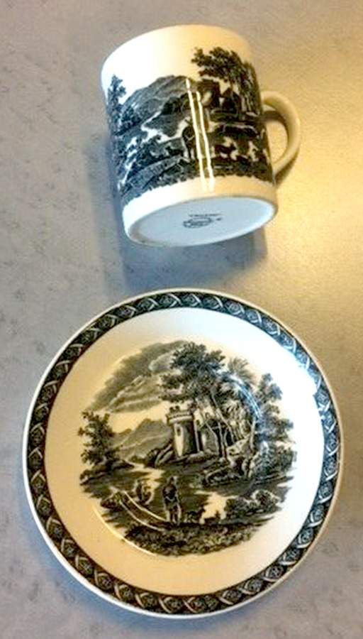 Lugano Black Flat Demitasse Cup & Saucer Set by Wedgwood-1
