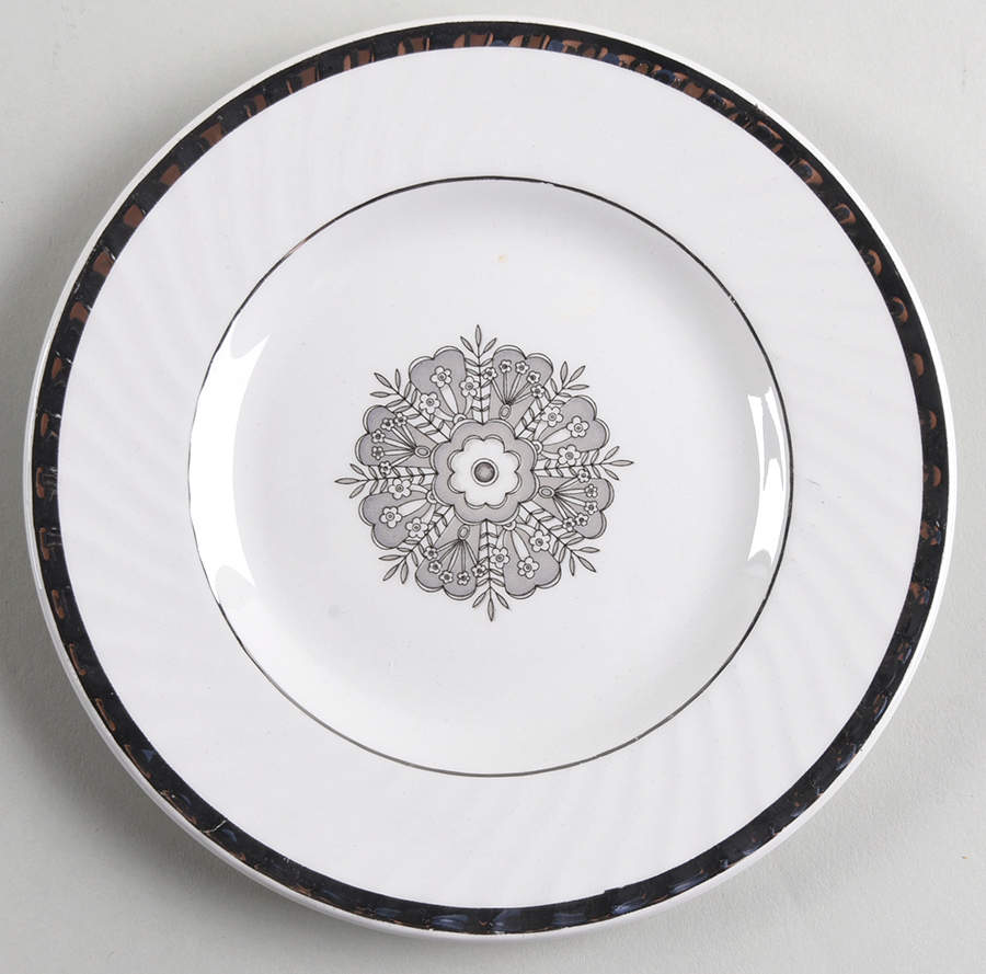 Madeira Grey Dessert/Pie Plate by Wedgwood-1
