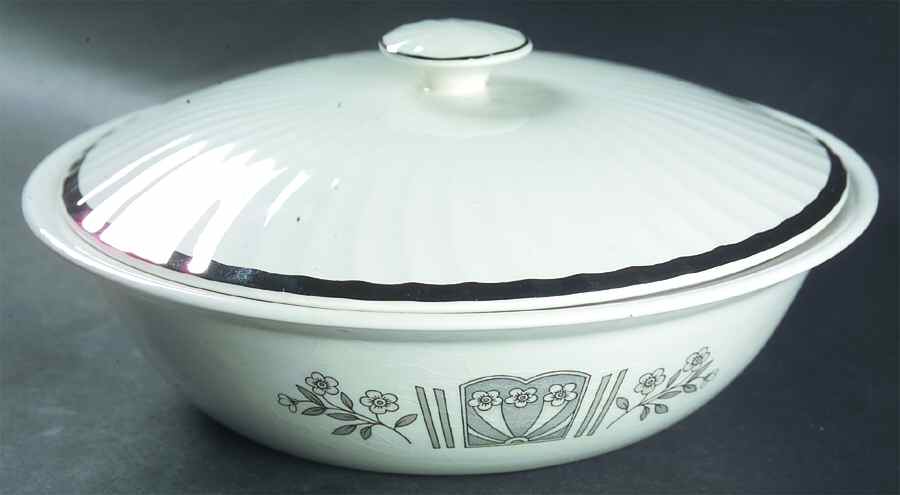Madeira Grey Round Covered Vegetable by Wedgwood-1