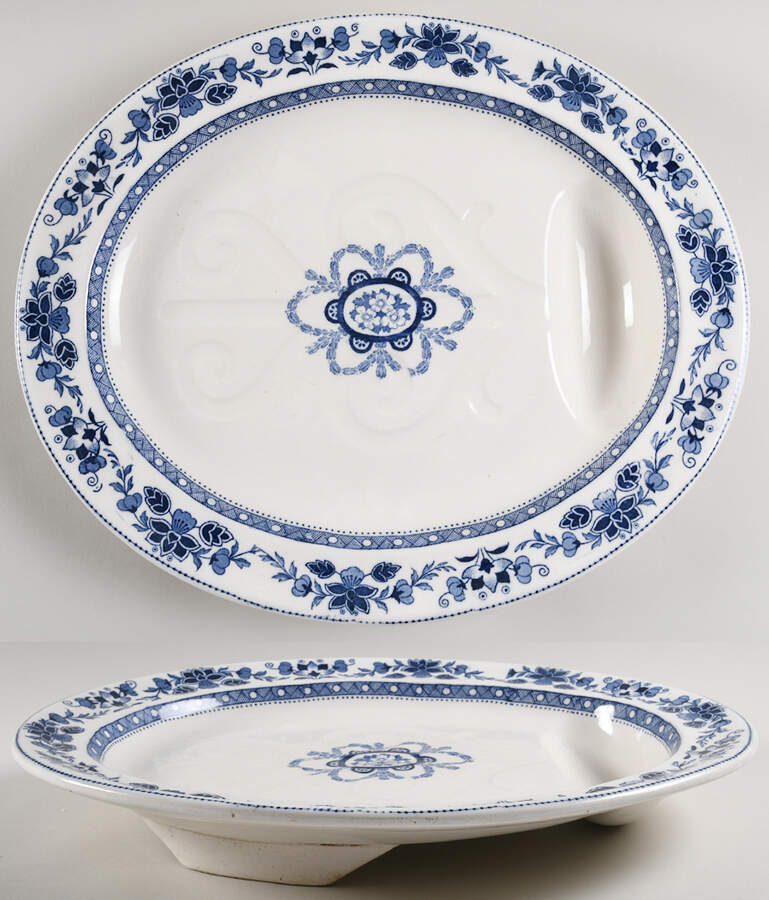 Mandarin Harvest 17" Oval Platter with Well by Wedgwood-1