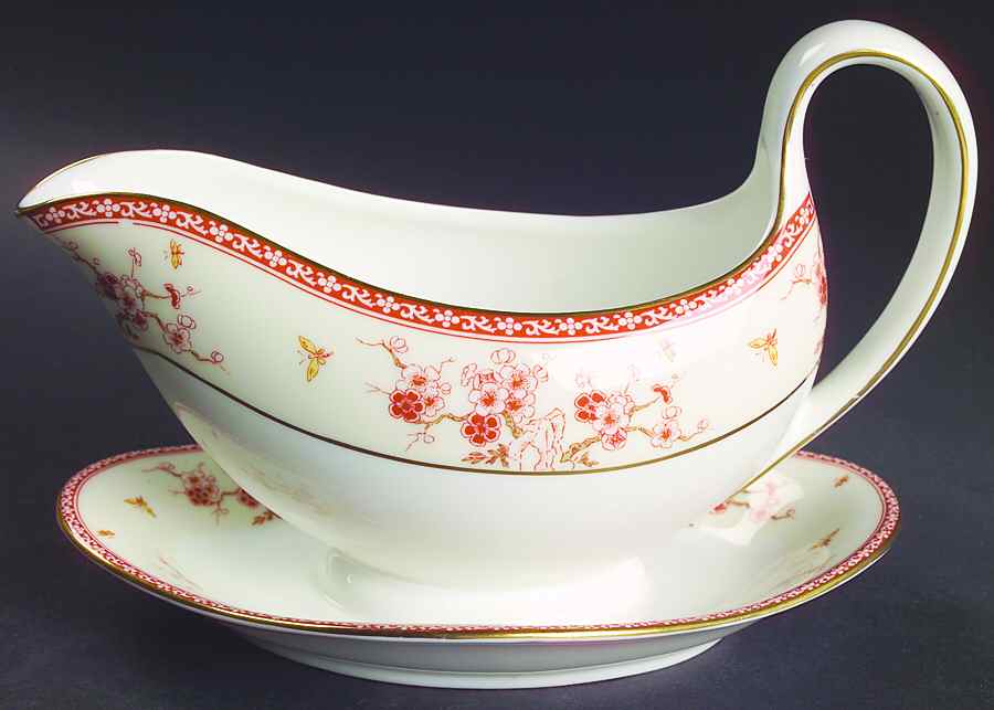 Malabar Gravy Boat with Attached Underplate by Wedgwood-1
