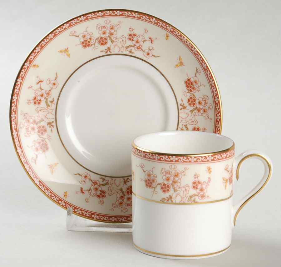 Malabar Bond Shape Demitasse Cup and Saucer Set by Wedgwood-1