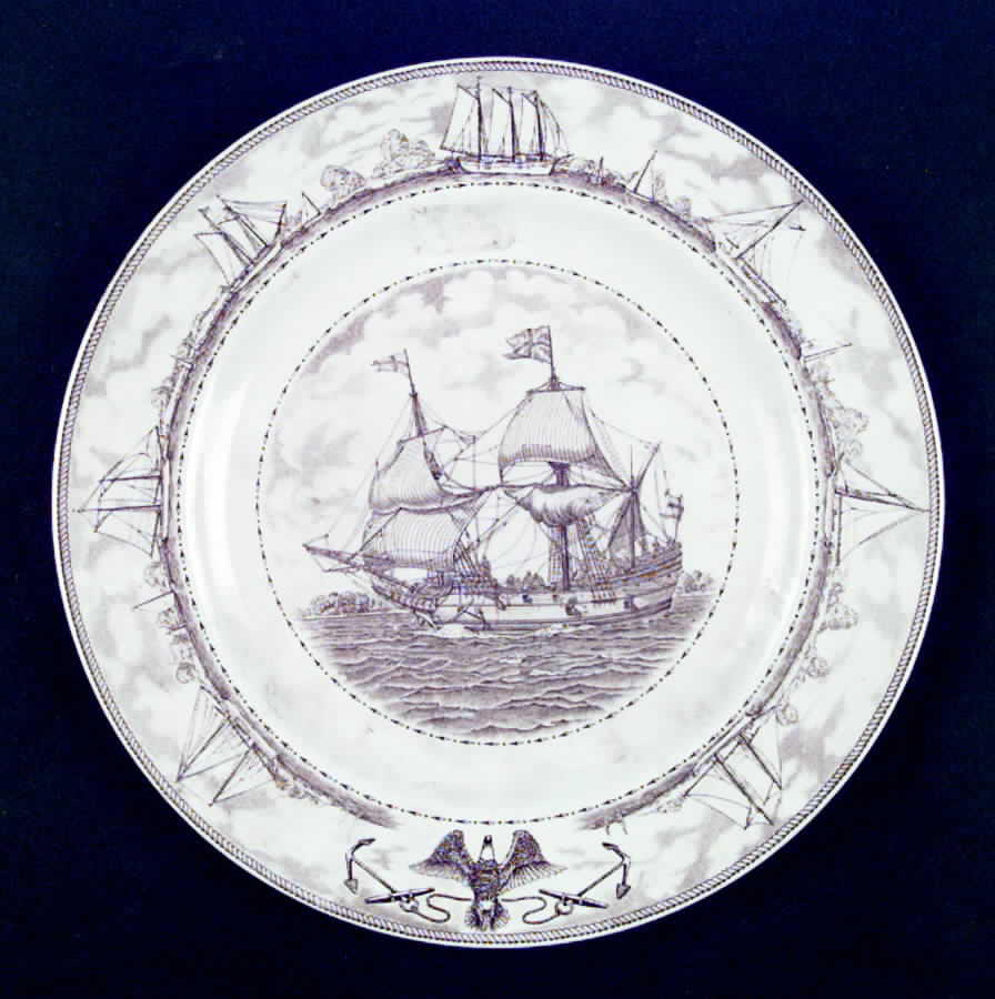The Mariners Museum Brown Dinner Plate by Wedgwood-1