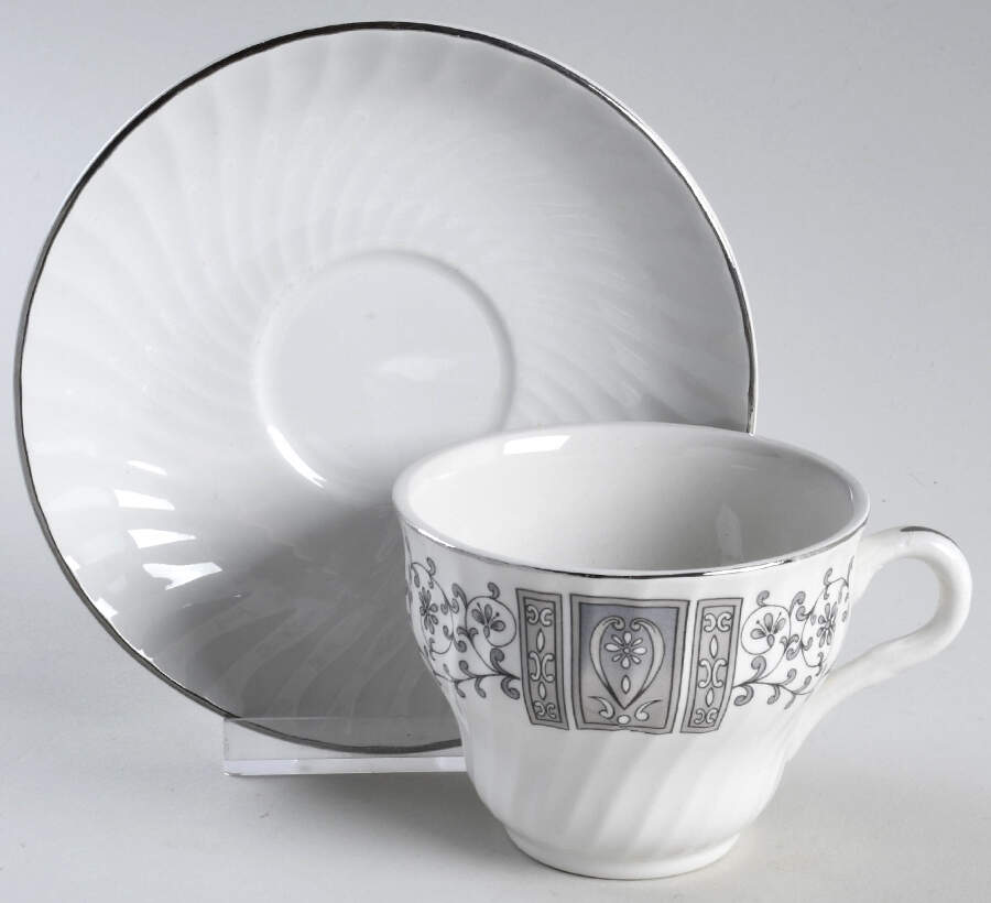 Manchester Flat Cup & Saucer Set by Wedgwood-1