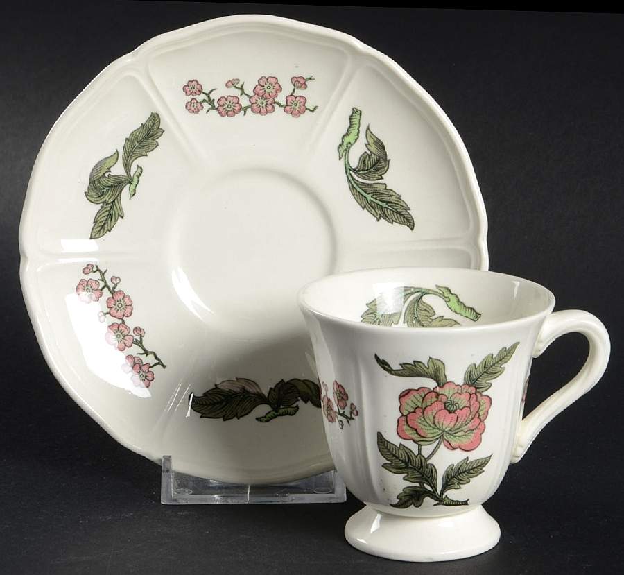 Mandarin Footed Demitasse Cup & Saucer Set by Wedgwood-1