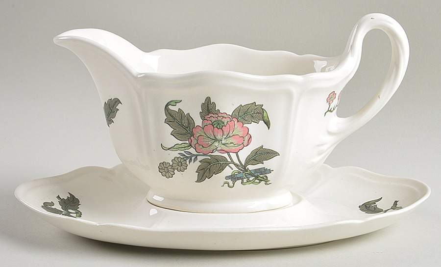 Mandarin Gravy Boat & Underplate by Wedgwood-1