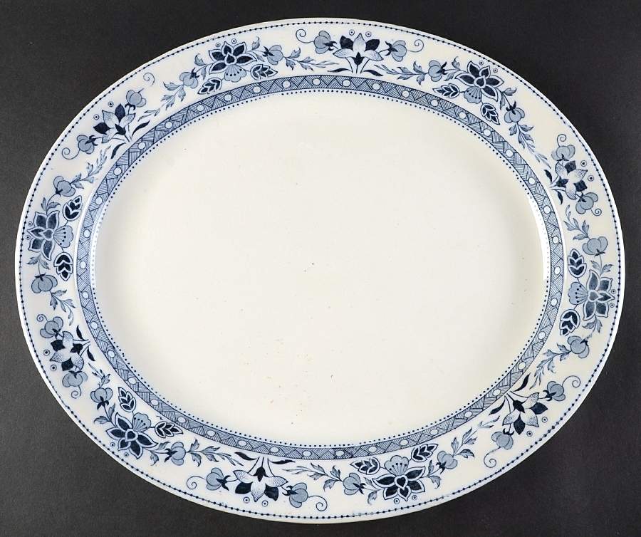 Mandarin Blue 16" Oval Serving Platter by Wedgwood-1