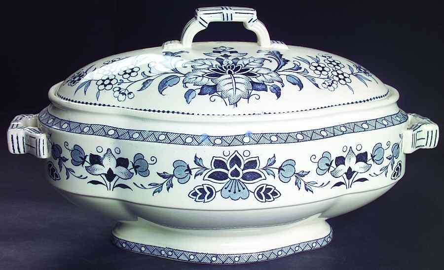 Mandarin Blue Tureen &  Lid by Wedgwood-1