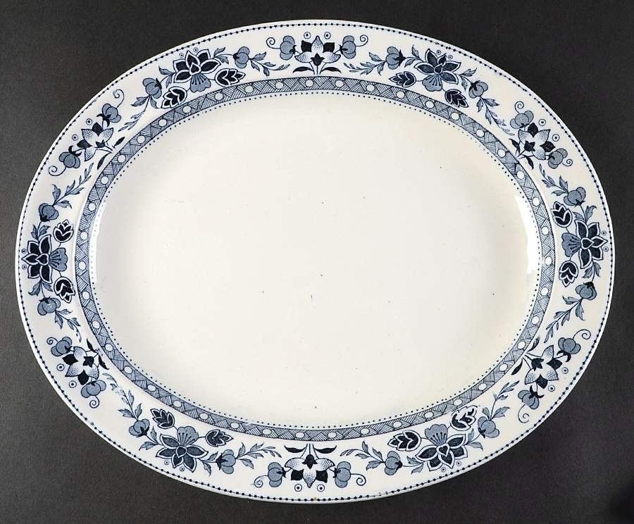 Mandarin Blue 14" Oval Serving Platter by Wedgwood-1