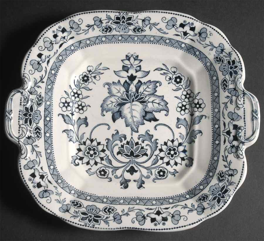 Mandarin Blue Square Handled Cake Plate by Wedgwood-1