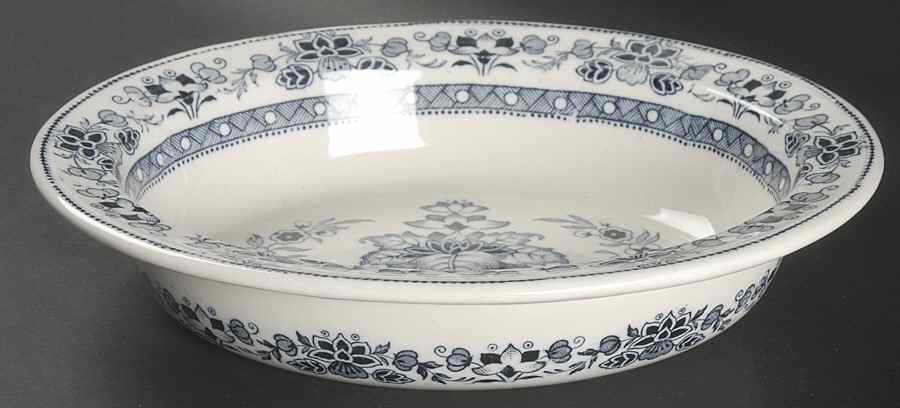 Mandarin Blue 10" Oval Vegetable Bowl by Wedgwood-1
