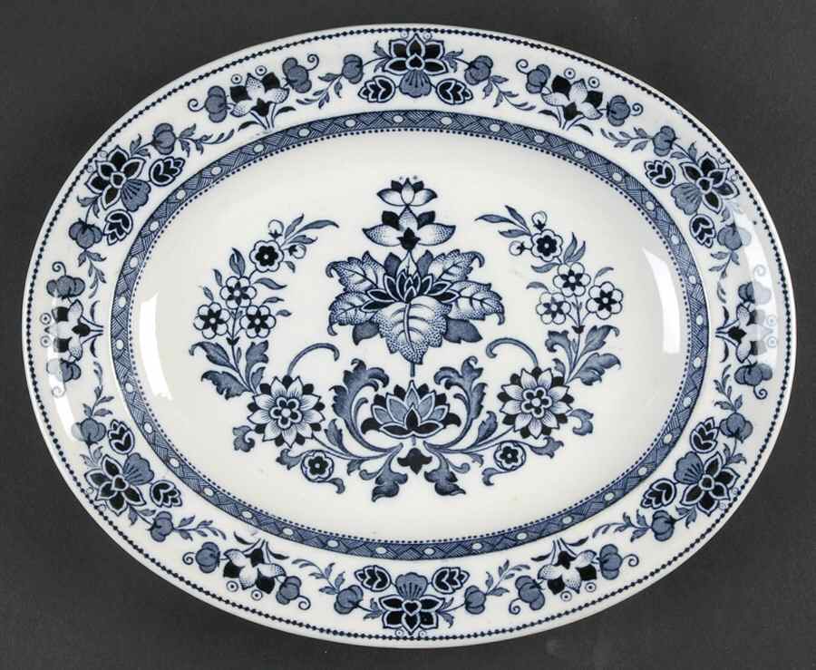 Mandarin Blue 10" Oval Serving Platter by Wedgwood-1