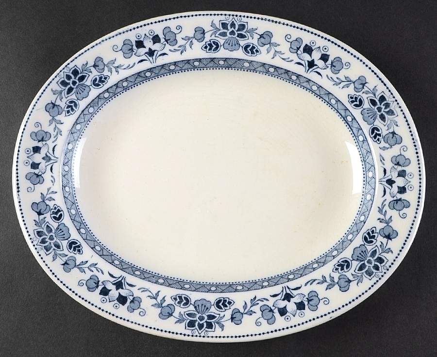 Mandarin Blue 11" Oval Serving Platter by Wedgwood-1