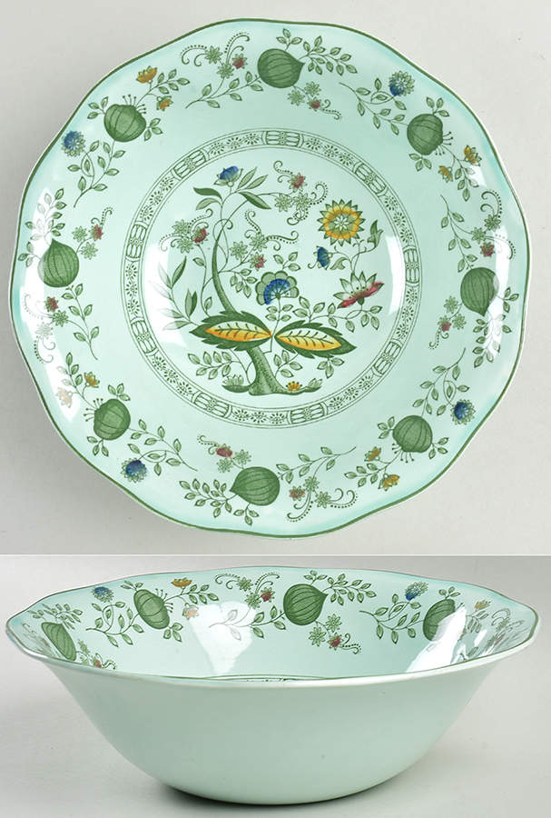 Mandarin Green Multicolor 9" Round Vegetable Bowl by Wedgwood-1