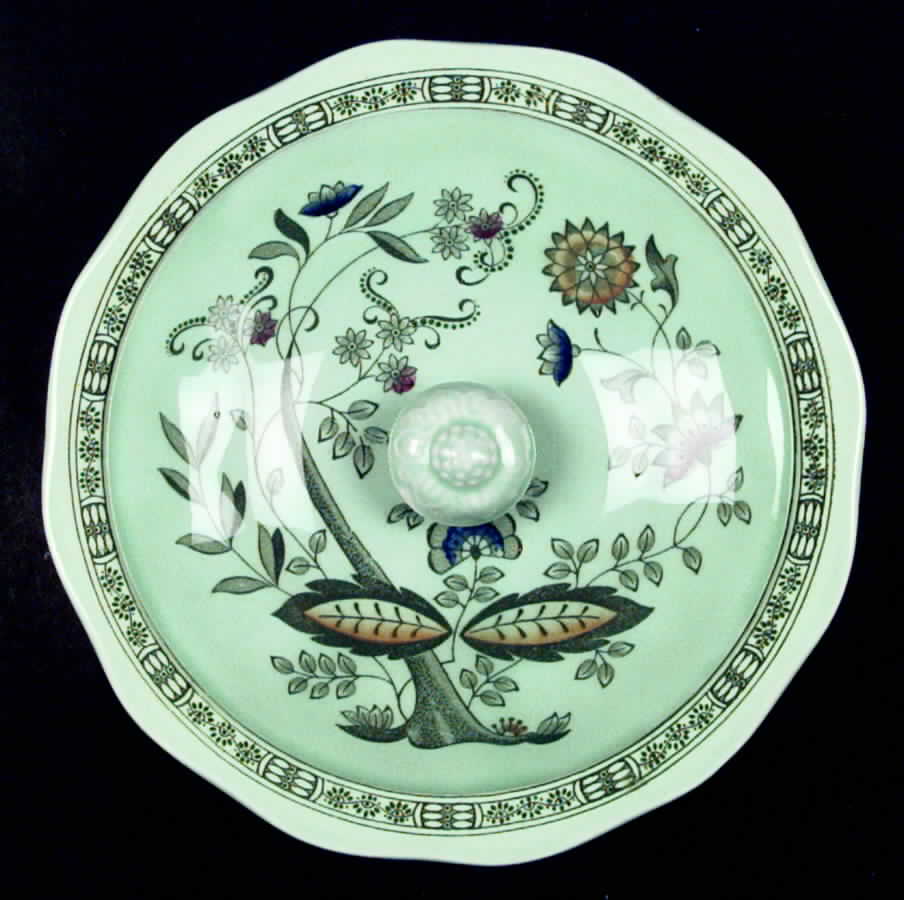 Mandarin Green Multicolor Lid for Round Vegetable by Wedgwood-1