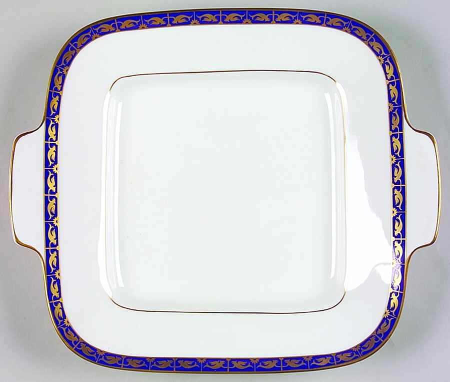 Marina Blue Square Handled Cake Plate by Wedgwood-1