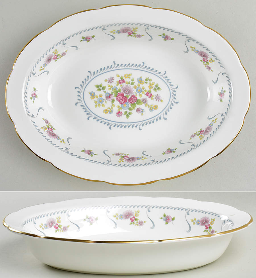 Marchmain 11" Oval Vegetable Bowl by Wedgwood-1