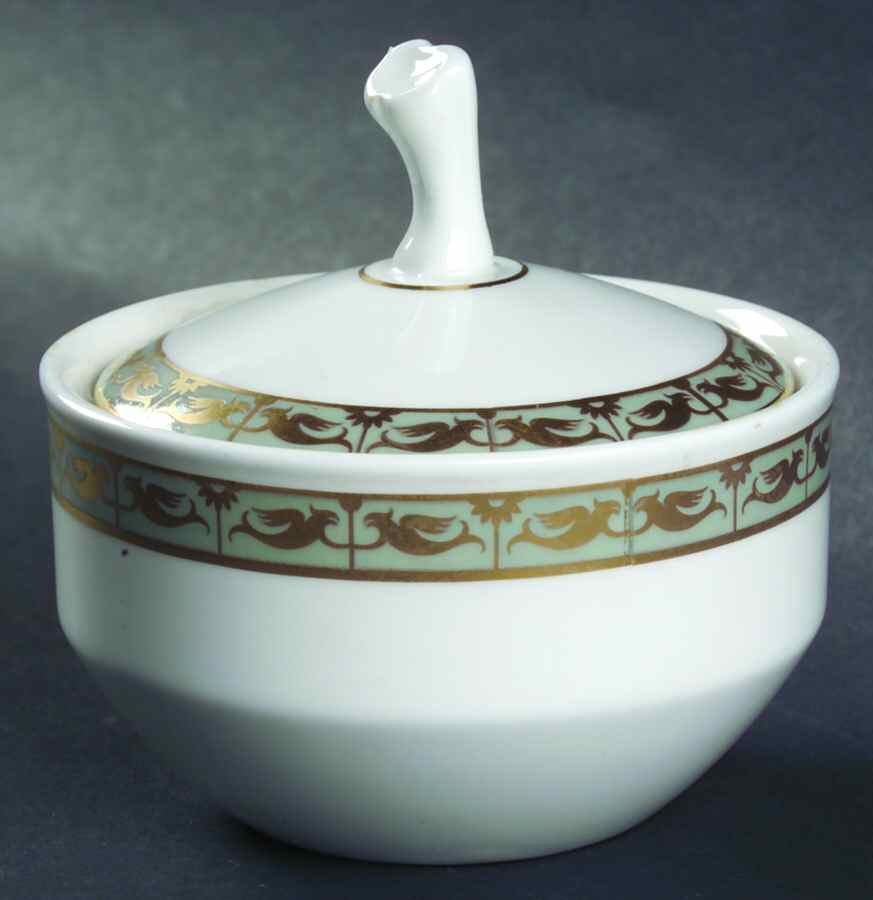 Marina Green Sugar Bowl & Lid by Wedgwood-1