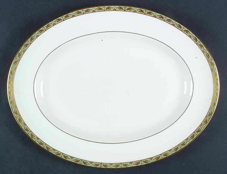 Marina Green 13" Oval Serving Platter by Wedgwood-1