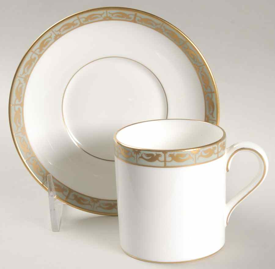 Marina Green Can Shape Demitasse Cup and Saucer Set by Wedgwood-1