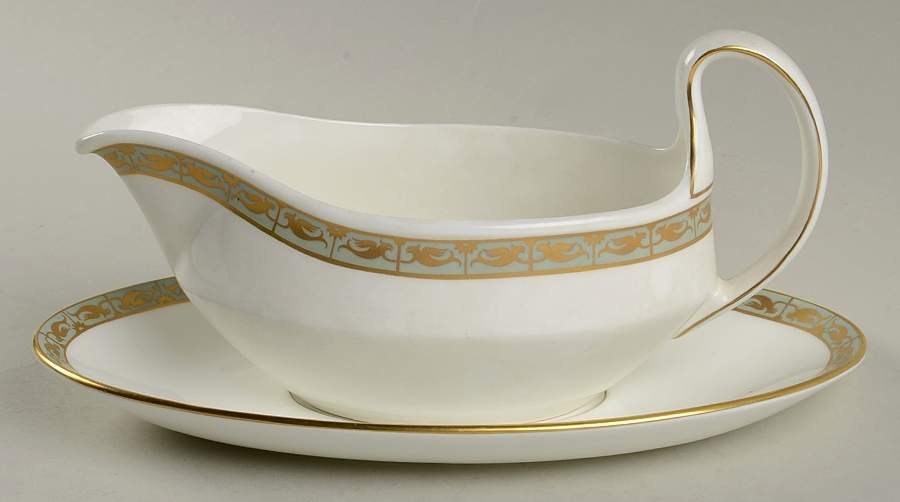Marina Green Gravy Boat & Underplate by Wedgwood-1