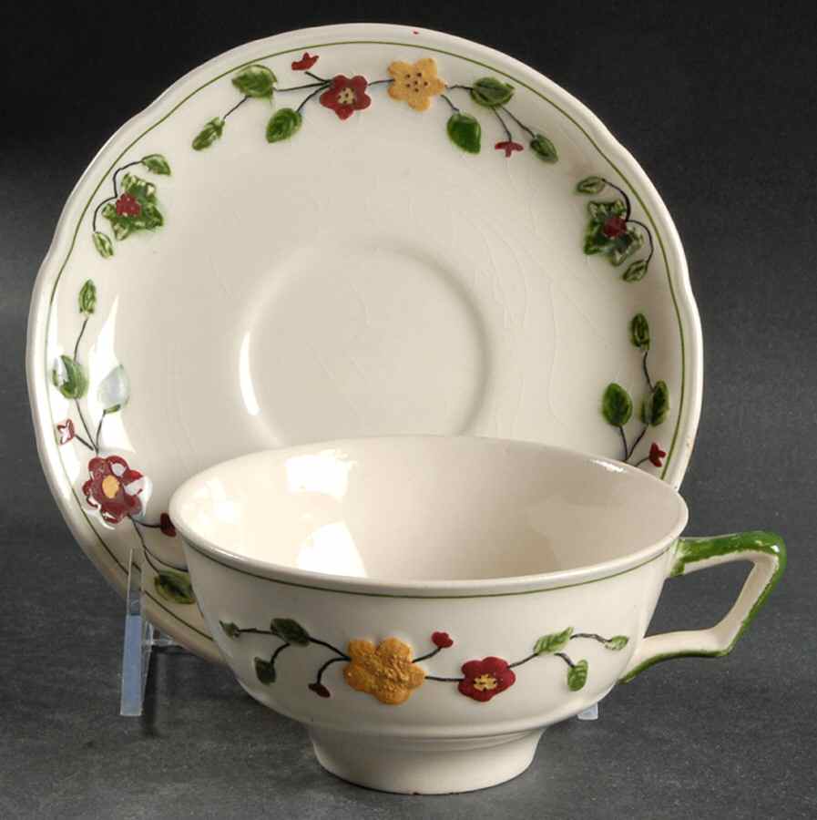Marion Flat Cup & Saucer Set by Wedgwood-1