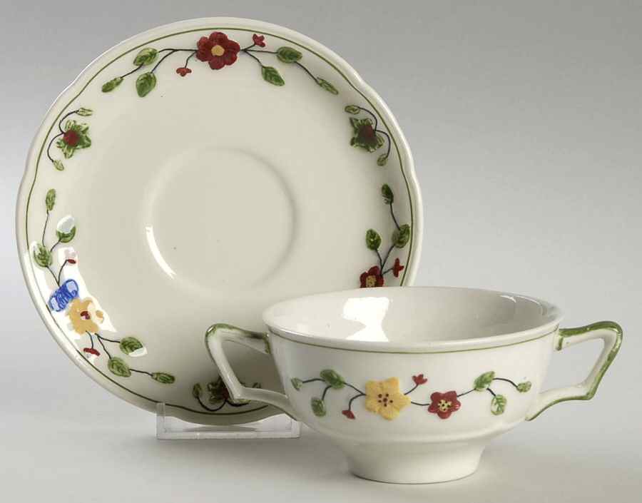 Marion Flat Bouillon Cup & Saucer by Wedgwood-1