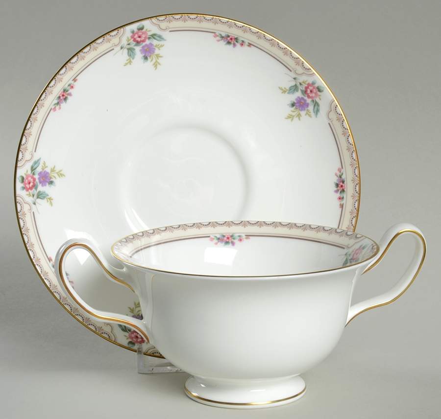 Markham Footed Cream Soup Bowl & Saucer Set by Wedgwood-1
