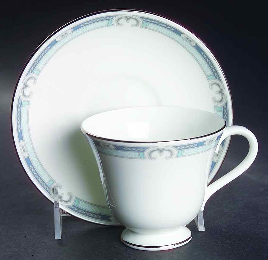 Masefield Victoria Shape Footed Cup & Saucer Set by Wedgwood-1