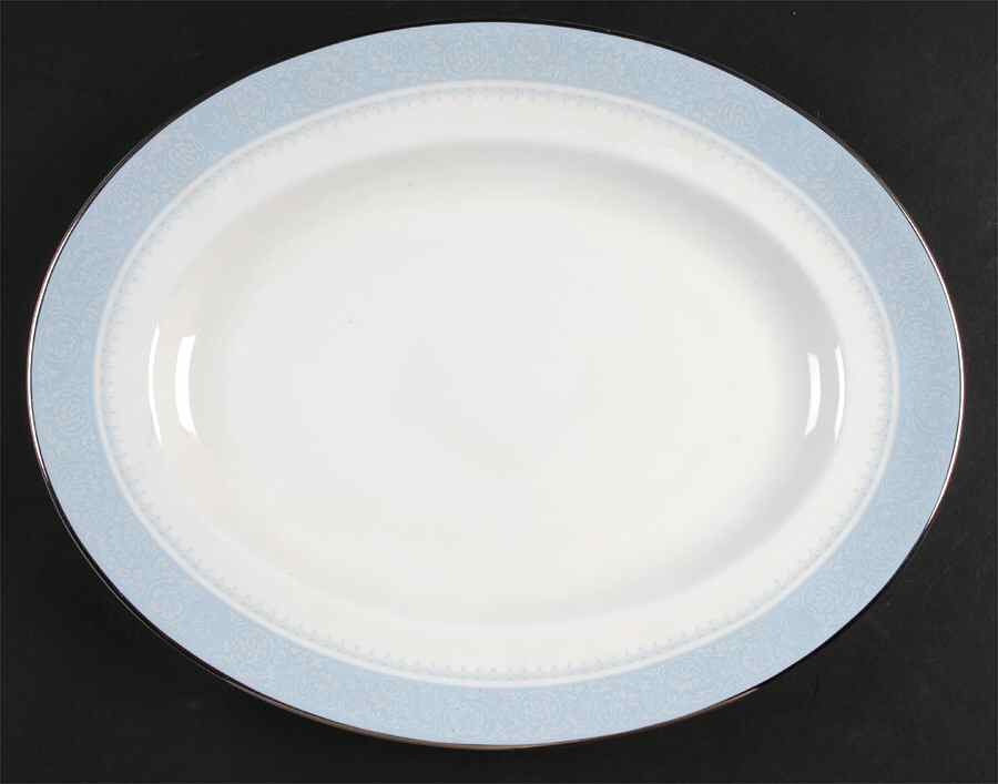 Mayfair (R4535, Bone China) 14" Oval Serving Platter by Wedgwood-1