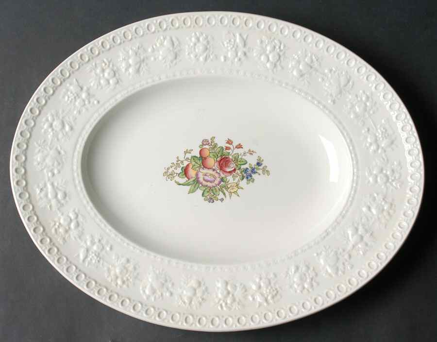 Mayfair (AL9338 , TK53, Wellesley Shape) 13" Oval Serving Platter by Wedgwood-1