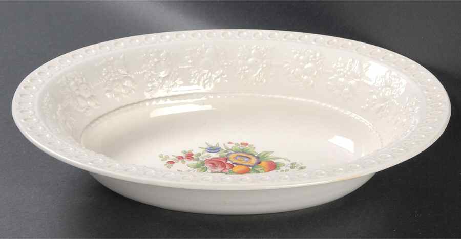 Mayfair (AL9338 , TK53, Wellesley Shape) 10" Oval Vegetable Bowl by Wedgwood-1