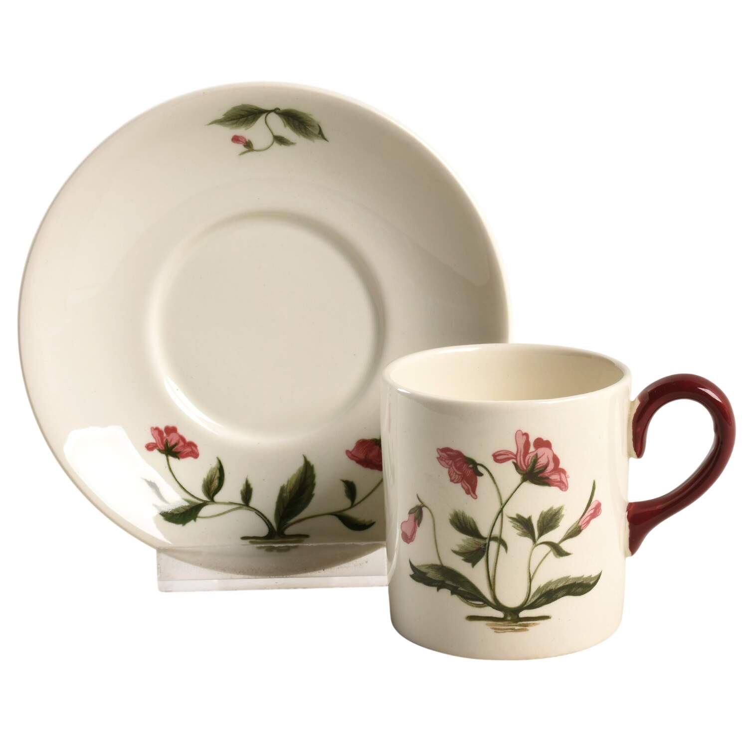 Mayfield Ruby Bond Shape Demitasse Cup and Saucer Set by Wedgwood-1