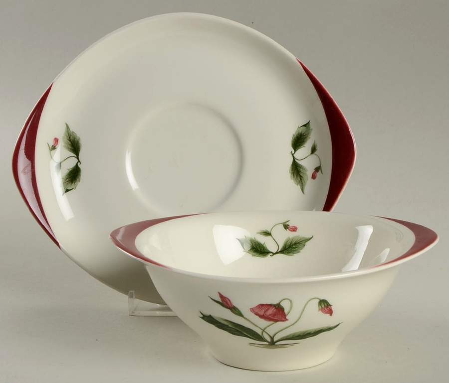 Mayfield Ruby Flat Cream Soup Bowl & Saucer Set by Wedgwood-1