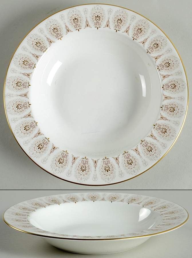 Medina Beige Rim Soup Bowl by Wedgwood-1