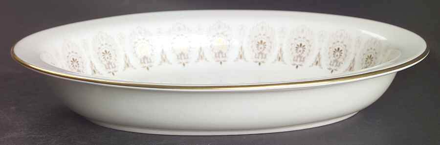 Medina Beige 10" Oval Vegetable Bowl by Wedgwood-1
