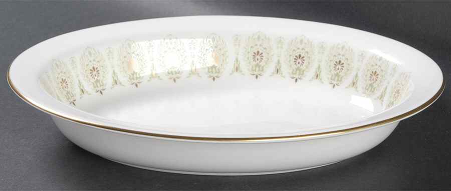 Medina Green 9" Oval Vegetable Bowl by Wedgwood-1