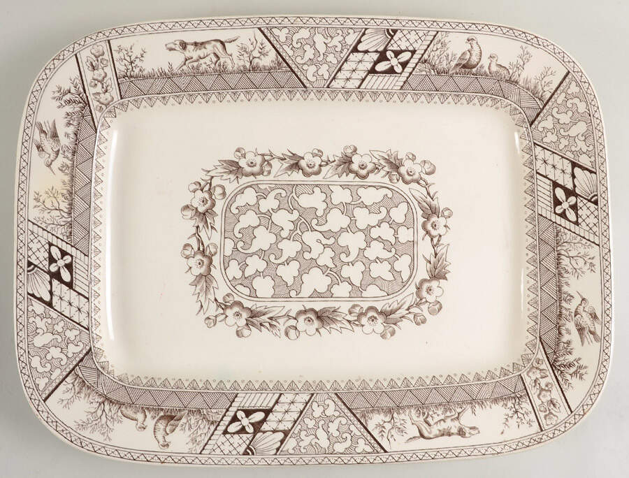 Melton Brown 17" Oval Serving Platter by Wedgwood-1