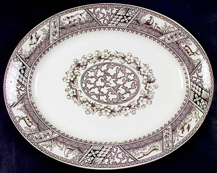 Melton Brown 13" Oval Serving Platter by Wedgwood-1