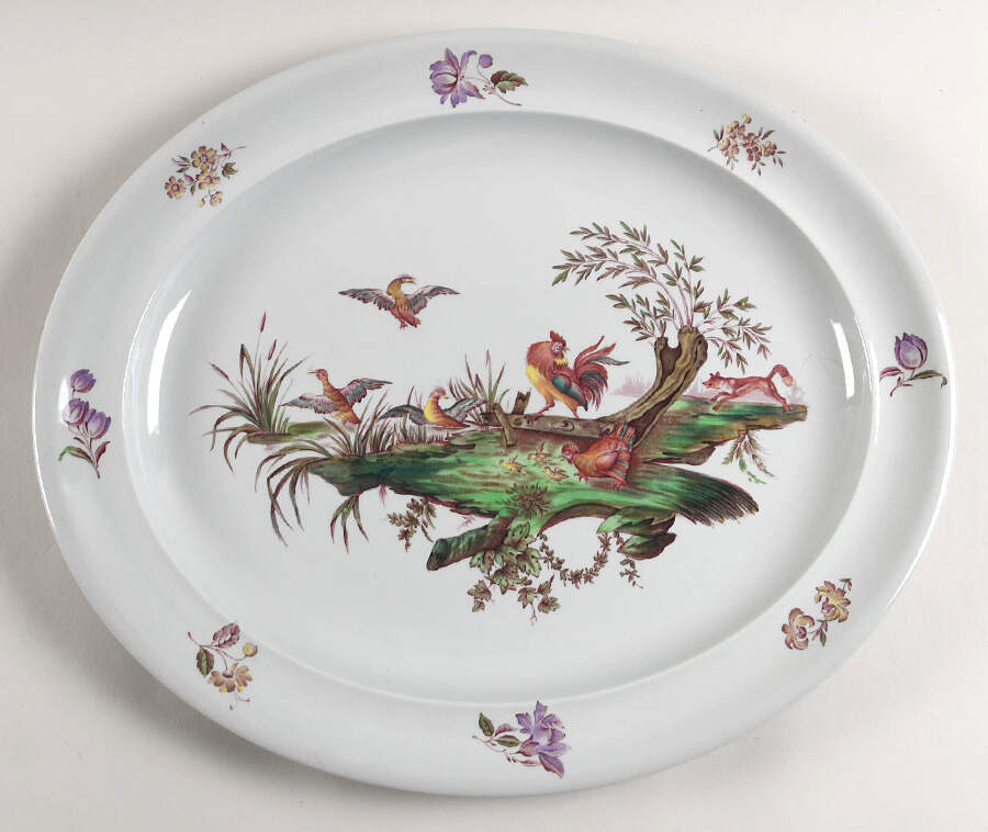 Mennecy Gray 16" Oval Serving Platter by Wedgwood-1