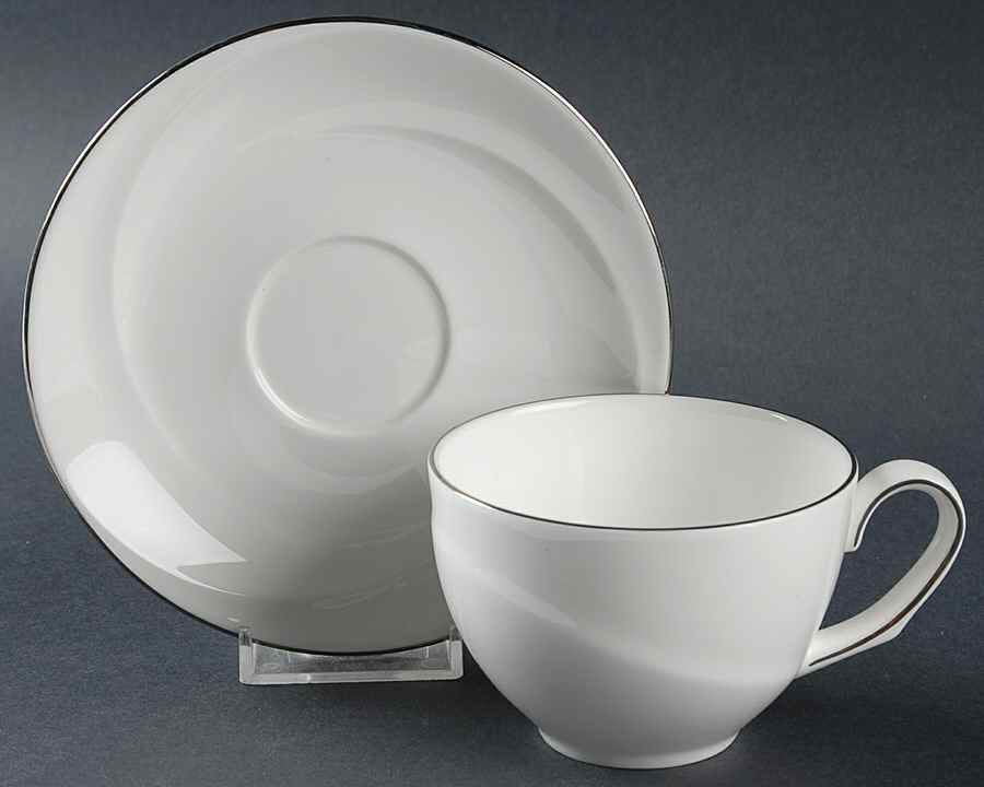 Mercury Flat Cup & Saucer Set by Wedgwood-1