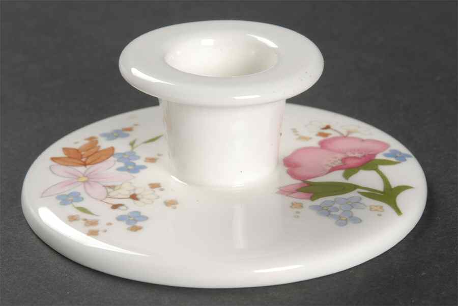 Meadow Sweet (Bone) Single Light Candlestick by Wedgwood-1